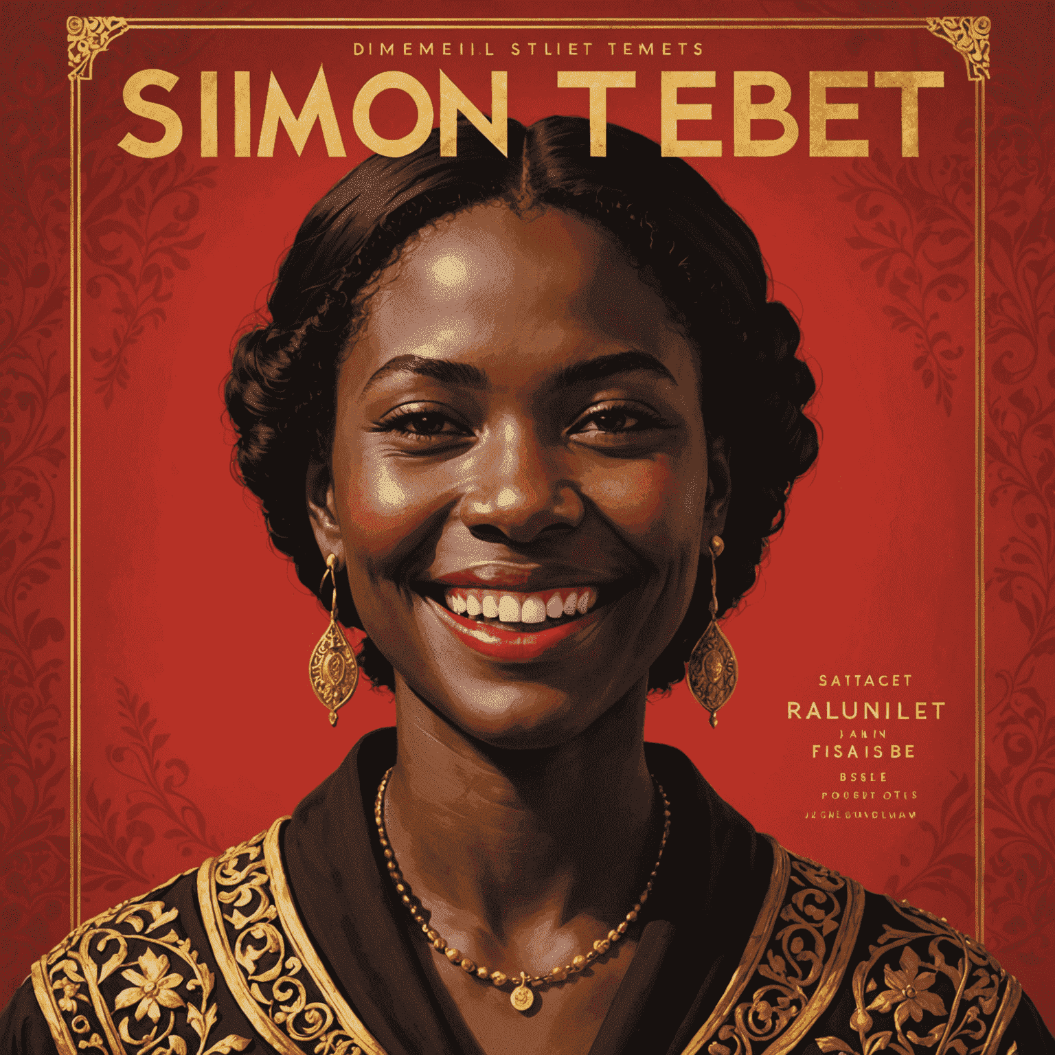 Capa do primeiro livro de Simone Tebet, mostrando ela sorrindo em um fundo vermelho com o título em letras douradas